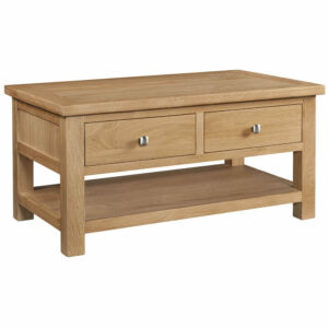 Avon Light Oak Coffee Table With 2 Drawers