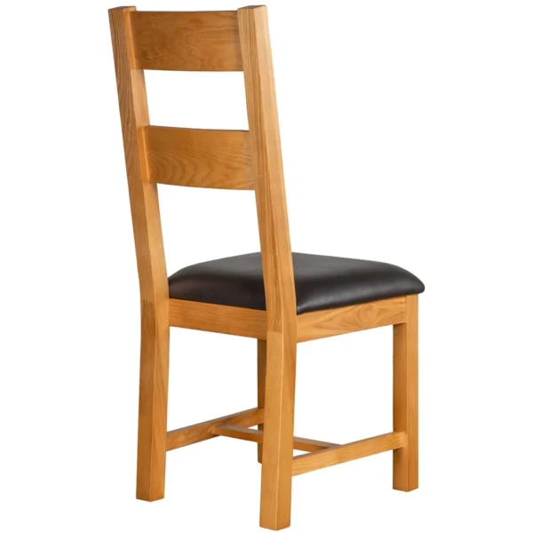Cottage Oak Ladder Back Chair - Image 4