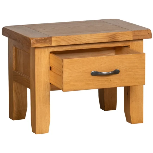 Cottage Oak Side Table With Drawer - Image 2