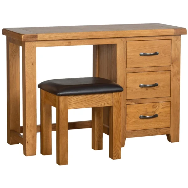 Cottage Oak Dressing Table + Stool
