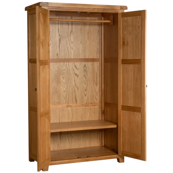Cottage Oak Double All Hanging Wardrobe - Image 2