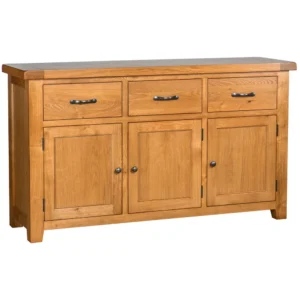 Cottage Oak 3 Door 3 Drawer Sideboard