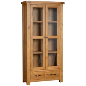 Cottage Oak Display Cabinet