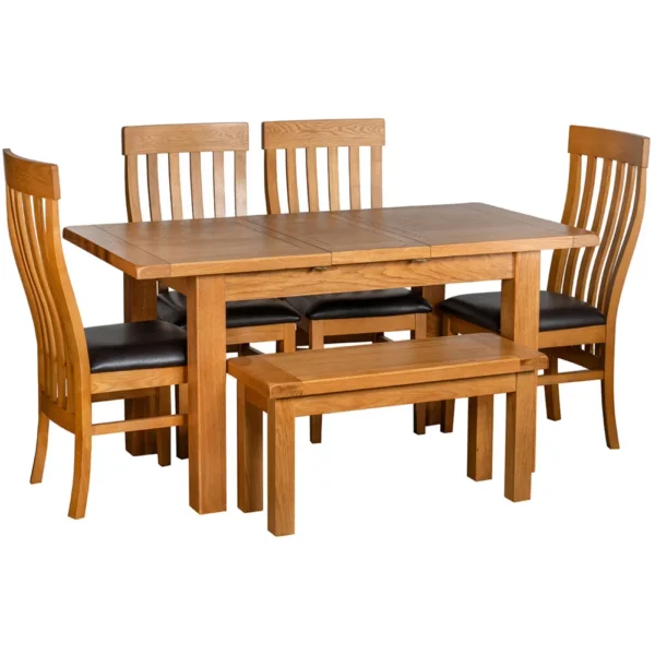 Cottage Oak Small Dining Bench - Image 2