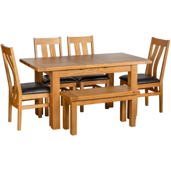 Cottage Oak Small Extending Dining Table - Image 4