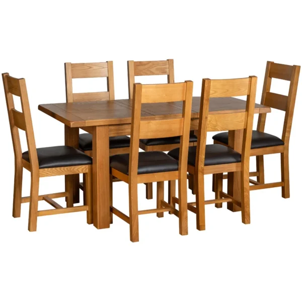 Cottage Oak Small Extending Dining Table - Image 5