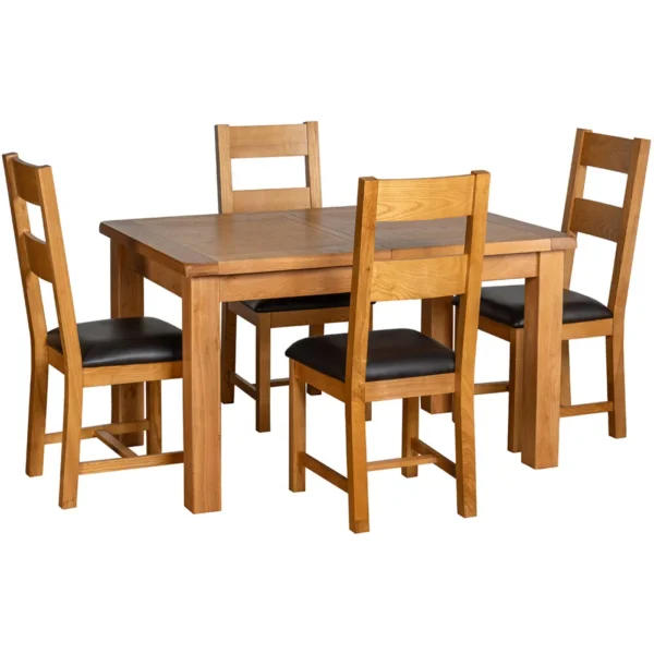 Cottage Oak Medium Extending Dining Table - Image 5