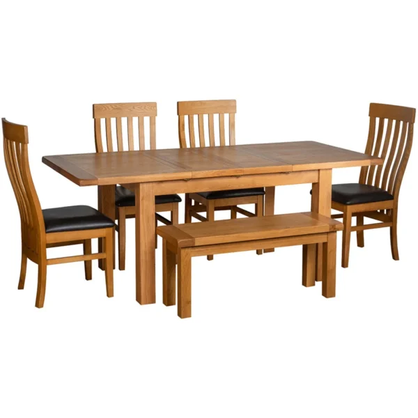 Cottage Oak Medium Extending Dining Table - Image 3
