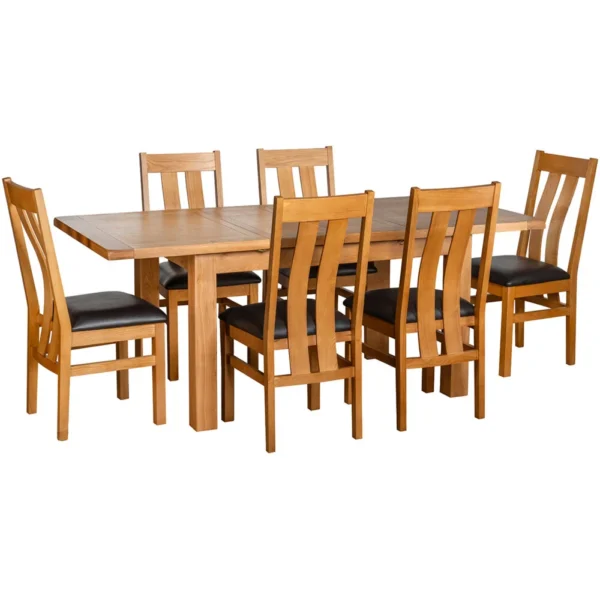 Cottage Oak Medium Extending Dining Table - Image 4
