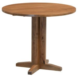 Avon Dark Oak - Round Drop Leaf Dining Table