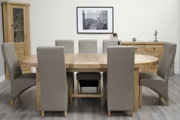 Deluxe Rustic - Super Oval Extending Dining Table (210cm)