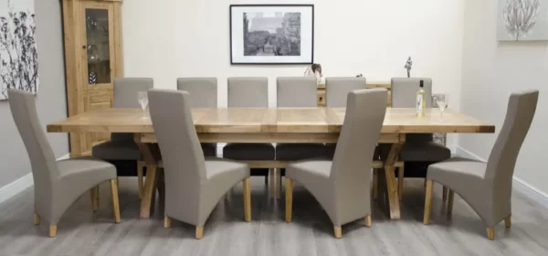 Deluxe 2400 Extending Dining Table (240cm + 2x 50cm) - Image 5