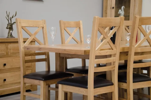 Deluxe Rustic - Twin Leaf Extending Table (150cm) - Image 5