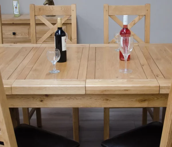 Deluxe Rustic - Twin Leaf Extending Table (150cm) - Image 6