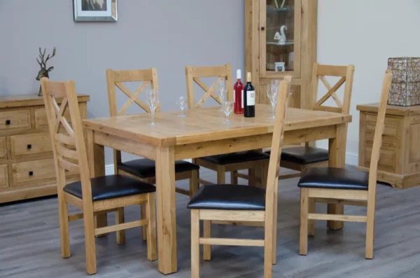 Deluxe Rustic - Twin Leaf Extending Table (150cm) - Image 9