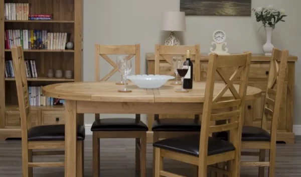 Deluxe Rustic - Oval Extending Dining Table - Image 3