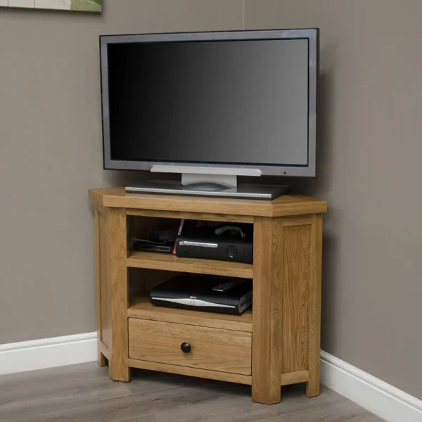 Chase Rustic Oak Corner TV - RUSCORTV - Image 2