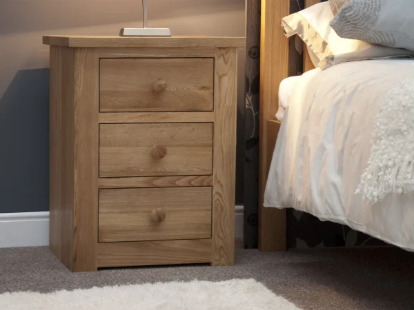 Torino 3 Drawer Narrow Bedside