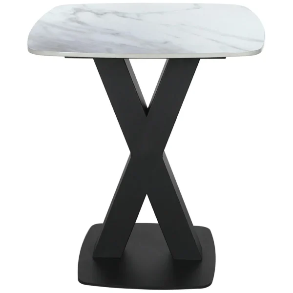Vermont Lamp Table – In White Stone - Image 4