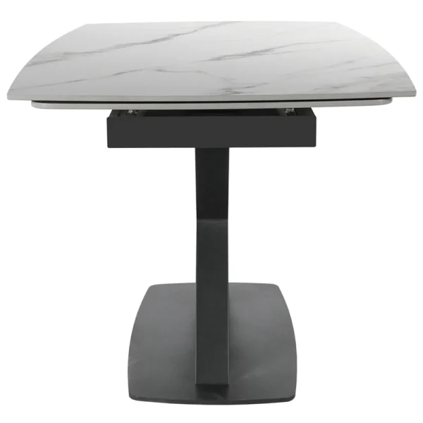 Vermont Large Extending Dining Table 160-240cm – In White Stone - Image 5