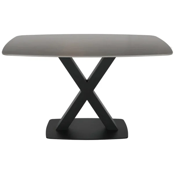Vermont Small Fixed Dining Table – In Grey Stone - Image 2