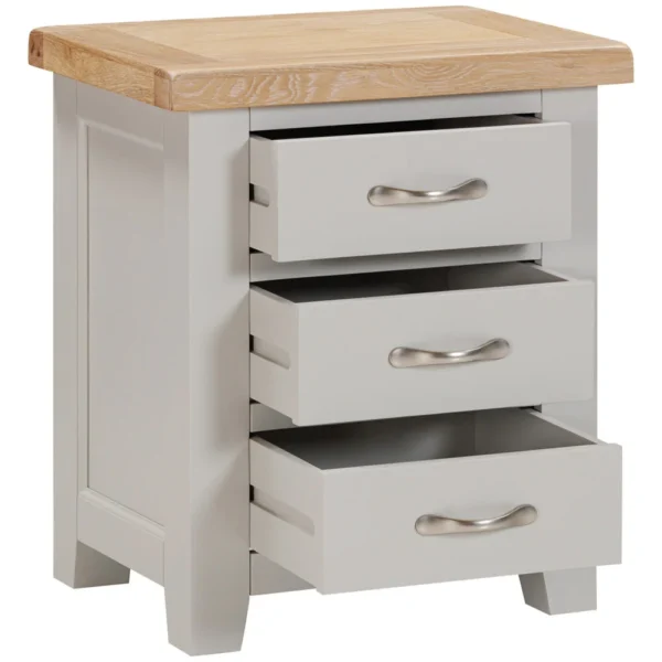 Wiltshire Painted 3 Drawer Bedside - Image 2