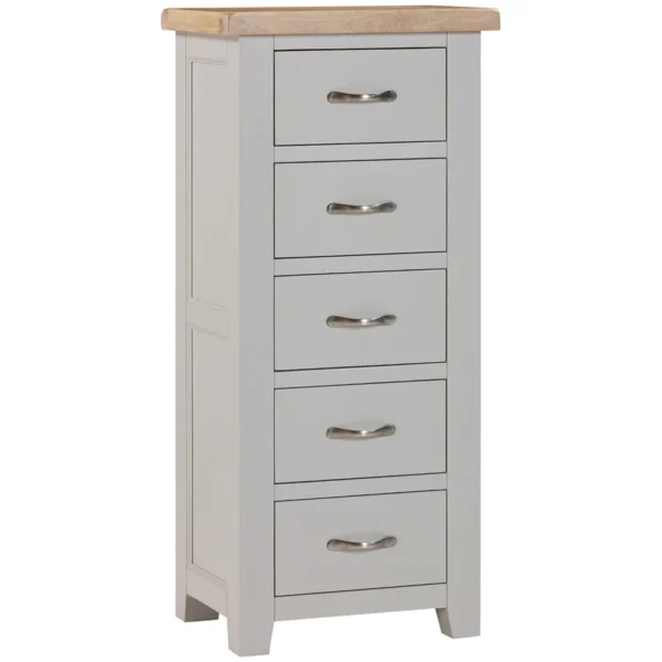 Wiltshire Painted 5 Drawer Tall Chest