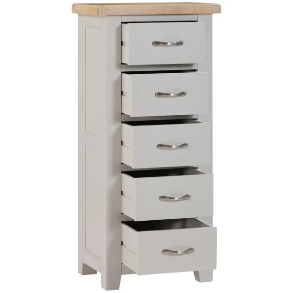 Wiltshire Painted 5 Drawer Tall Chest - Image 3