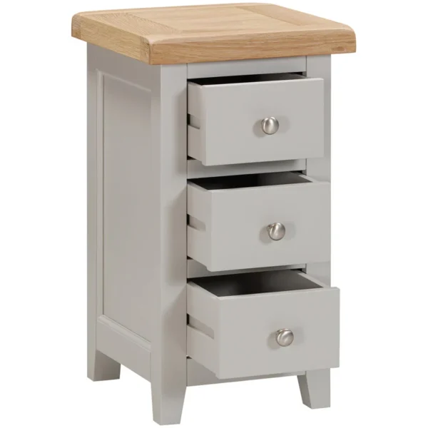 Wiltshire Painted Compact 3 Drawer Bedside - Image 2