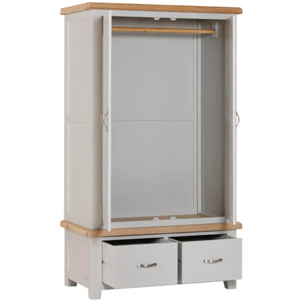 Wiltshire Painted Double Wardrobe With 2 Drawers - Image 2