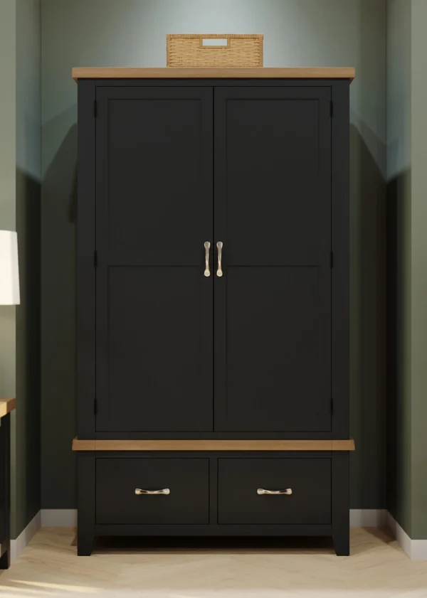 Wiltshire Painted Double Wardrobe With 2 Drawers - Image 4