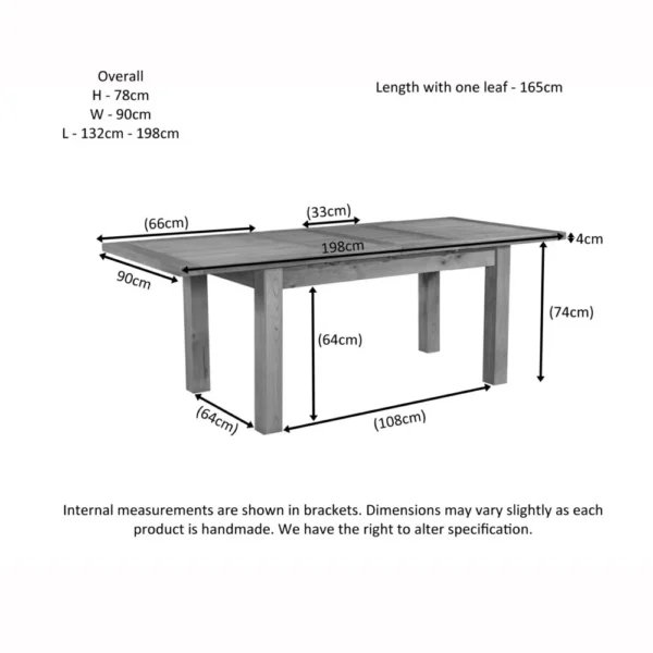 Avon Light Oak - Medium Extending Dining Table - Image 2
