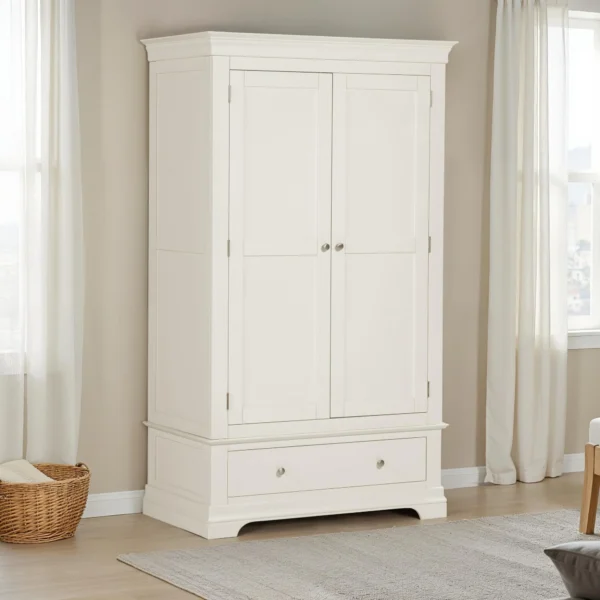 Bordeaux 2 Door Wardrobe (Ivory) - Image 8