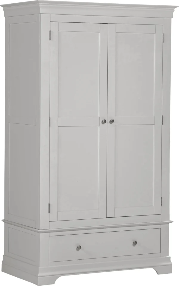 Bordeaux 2 Door Wardrobe (Pebble Grey)