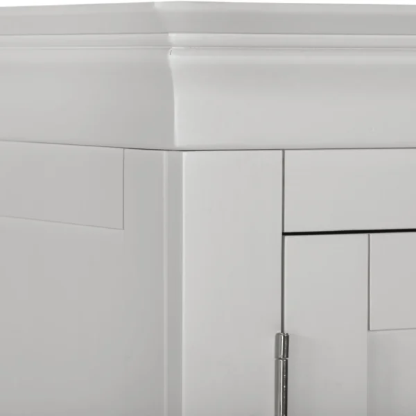 Bordeaux 2 Door Wardrobe (Pebble Grey) - Image 4