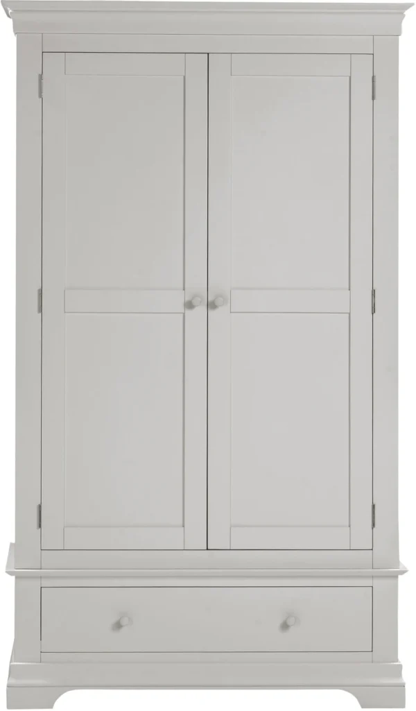 Bordeaux 2 Door Wardrobe (Pebble Grey) - Image 6