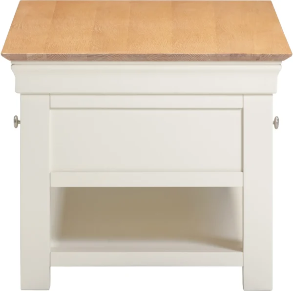 Bordeaux 2 Drawer Coffee Table (Ivory/Oak) - Image 4