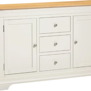 Bordeaux 2 Door 3 Drawer Sideboard (Ivory/Oak)