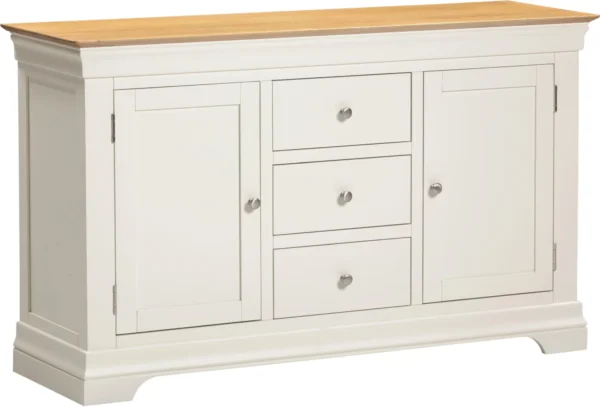 Bordeaux 2 Door 3 Drawer Sideboard (Ivory/Oak)