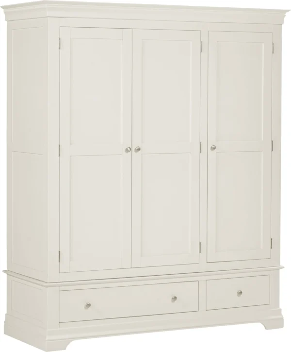 Bordeaux 3 Door Wardrobe (Ivory)