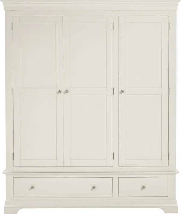 Bordeaux 3 Door Wardrobe (Ivory) - Image 2