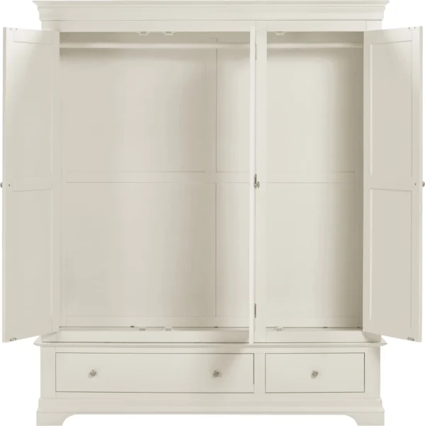 Bordeaux 3 Door Wardrobe (Ivory) - Image 3