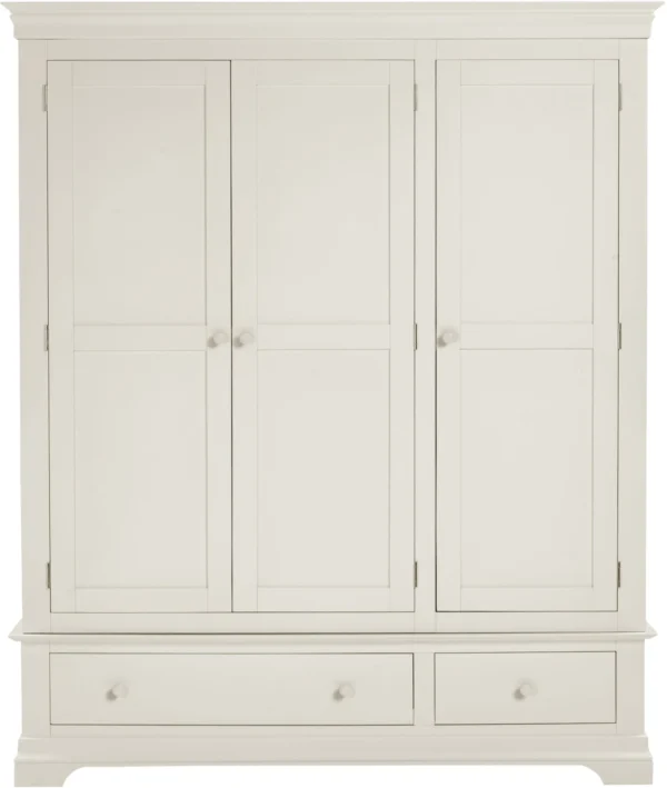 Bordeaux 3 Door Wardrobe (Ivory) - Image 8