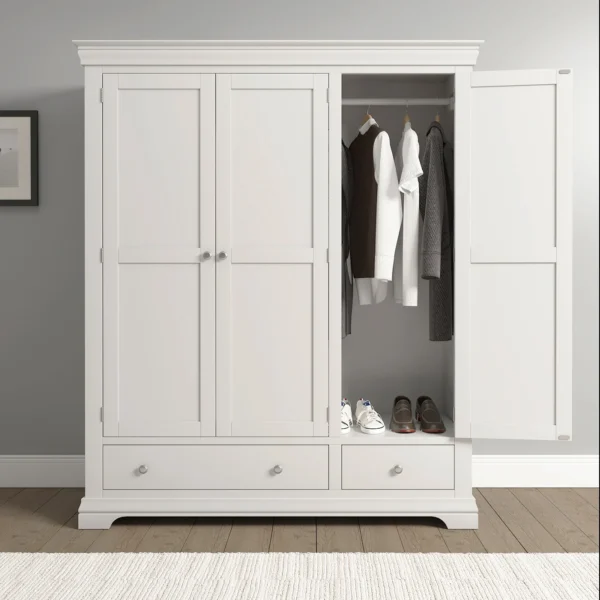 Bordeaux 3 Door Wardrobe (Ivory) - Image 9