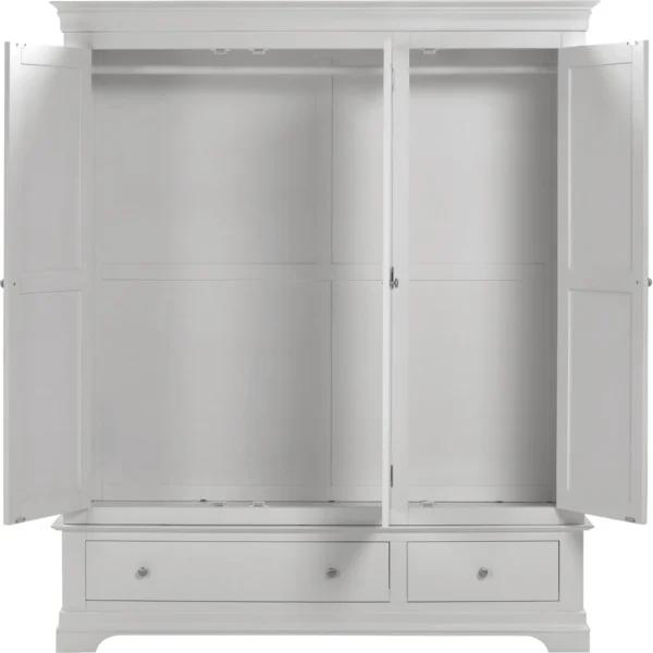 Bordeaux 3 Door Wardrobe (Pebble Grey) - Image 3