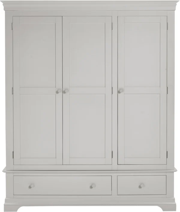 Bordeaux 3 Door Wardrobe (Pebble Grey) - Image 7