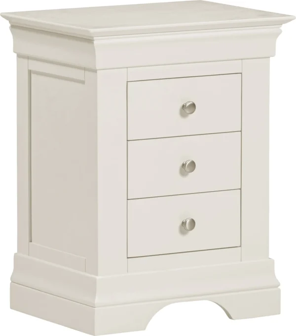 Bordeaux 3 Drawer Bedside (Ivory) - Image 2