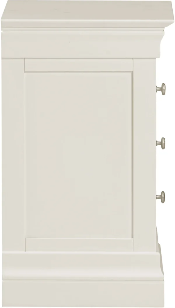Bordeaux 3 Drawer Bedside (Ivory) - Image 5