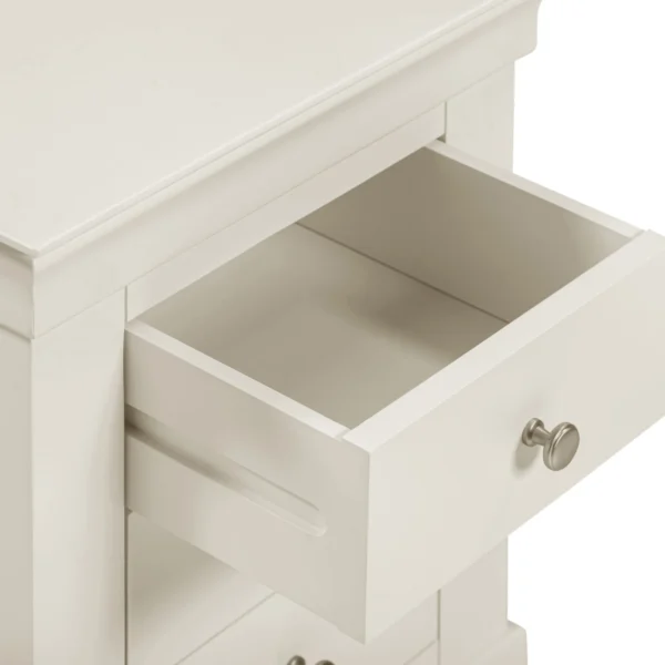 Bordeaux 3 Drawer Bedside (Ivory) - Image 6