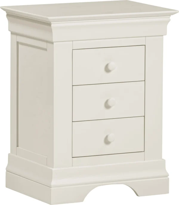 Bordeaux 3 Drawer Bedside (Ivory) - Image 7
